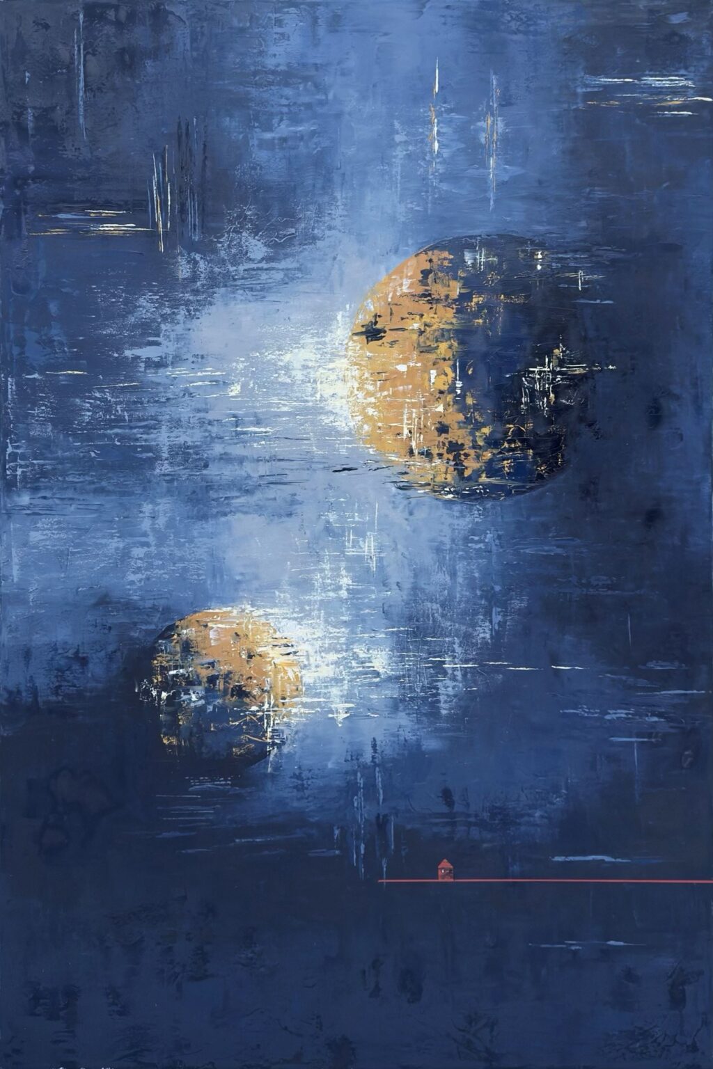 Bezsenność - obraz olejny na płótnie, 150x100 cm, Katarzyna Żebrakowska