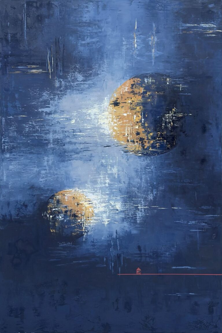 Bezsenność - obraz olejny na płótnie, 150x100 cm, Katarzyna Żebrakowska