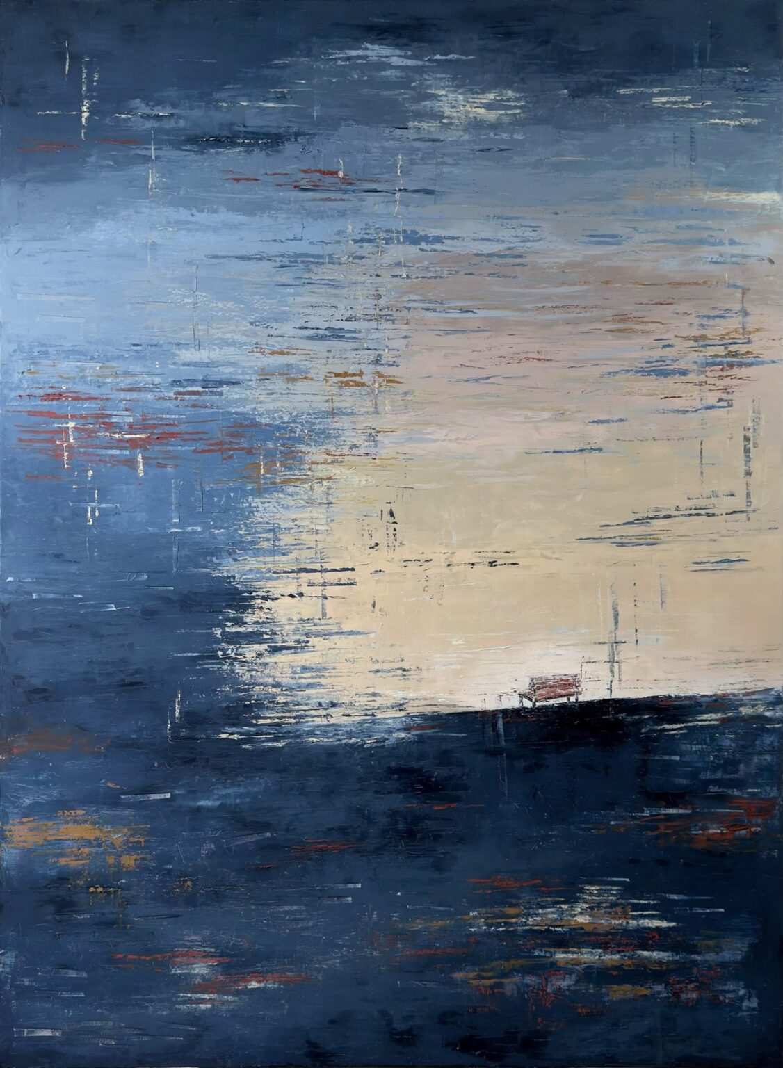 Oczekiwania - obraz olejny na płótnie, 150x110 cm, Katarzyna Żebrakowska