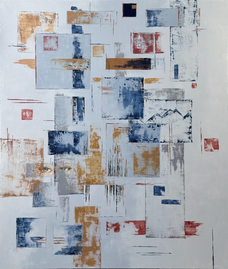 Poszukiwania - obraz olejny na płótnie, 130x110 cm, Katarzyna Żebrakowska